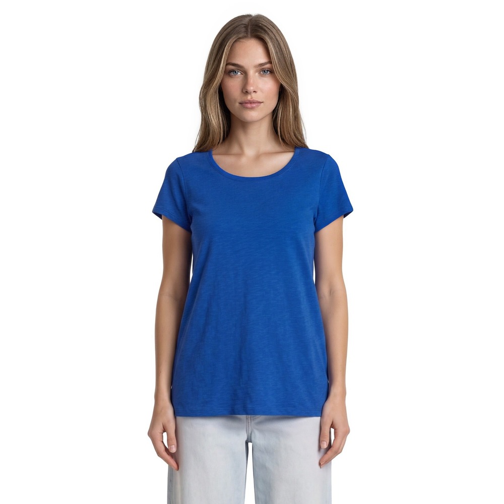 NEW Lilly Pulitzer Etta Tee Women's Size Small Blue 100% Pima Cotton Scoop Neck